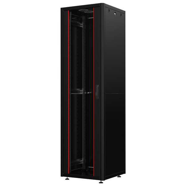 Шафа MIRSAN 19", 32U, GTN SERVER, склянні двері, 800x800 мм, 1000 кг, чорна