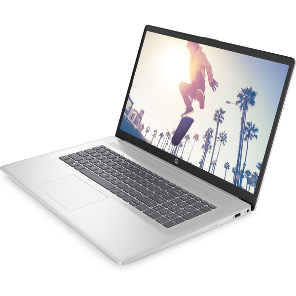 Ноутбук HP 17-cn4006ua 17.3" FHD IPS AG, Intel 5-120U, 16GB, F512GB, UMA, DOS, серебристый