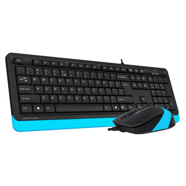 Комплект (клавиатура, мышь) A4Tech F1010 Black/Blue