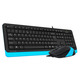 Комплект (клавиатура, мышь) A4Tech F1010 Black/Blue