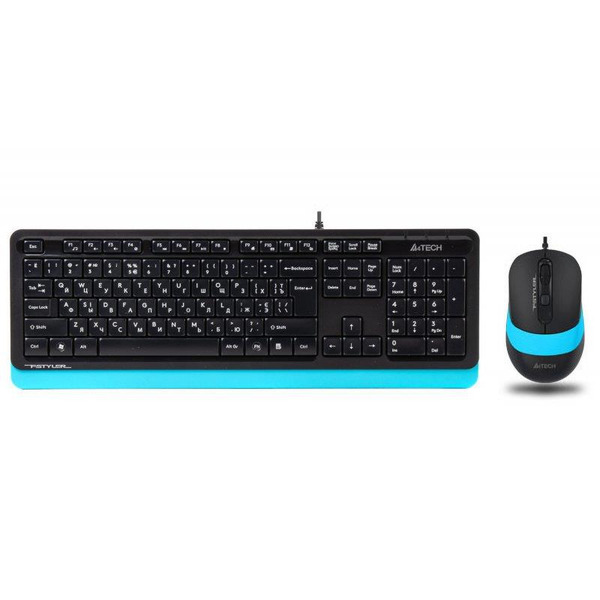 Комплект (клавиатура, мышь) A4Tech F1010 Black/Blue