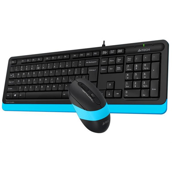 Комплект (клавиатура, мышь) A4Tech F1010 Black/Blue