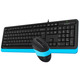 Комплект (клавиатура, мышь) A4Tech F1010 Black/Blue
