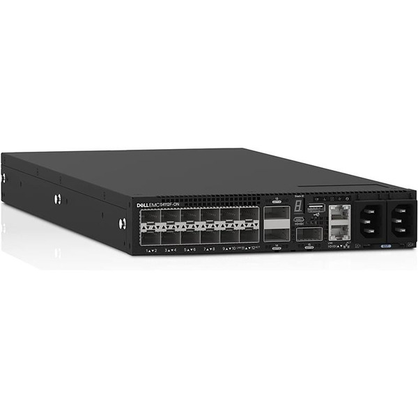 Dell Switch S4112F - Комутатор 12 x 10GbE SFP+, 3 x 100GbE QSFP28, IO to FAN, 2 x AC PSU, 8x SFP+ 10GbE SR, 4x SFP 1000BASE-T, cable QSFP28 0.5m, 8x cable OM4 LC/LC 3m, 5Yr ProSupp