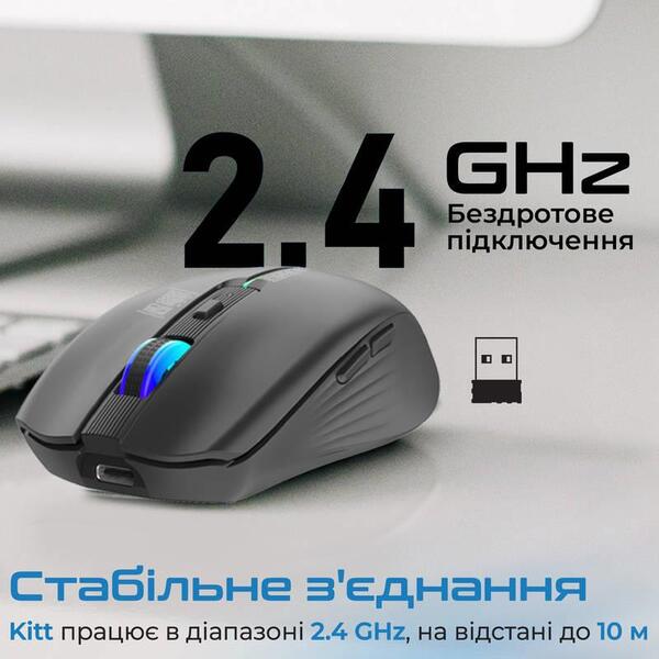 Мышь беспроводная Promate Kitt Black