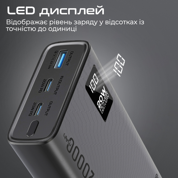 Внешний аккумулятор (Power Bank) Promate Bolt-20PD Black 20000mAh