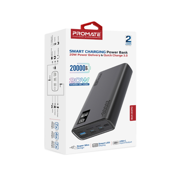 Внешний аккумулятор (Power Bank) Promate Bolt-20PD Black 20000mAh