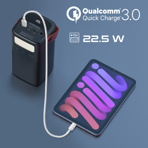 Внешний аккумулятор (Power Bank) Promate PowerMine-80 65W 80000mAh Черный