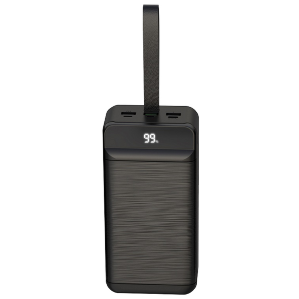 Зовнішній акумулятор (Power Bank) XO PR158 - 50000 mAh 3-Input PD20W + QC22.5W with light Black