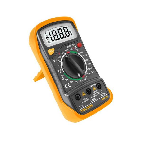Цифровой мультиметр Tolsen с LCD-дисплеем, 0-600В, с подсветкой