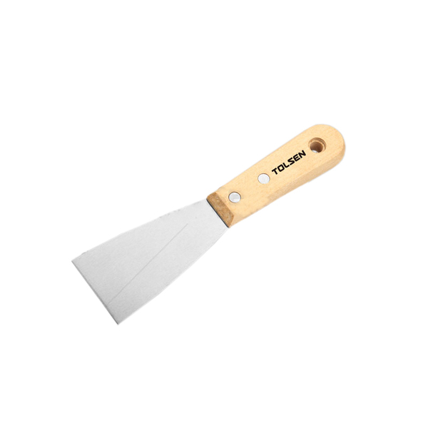 Шпатель Tolsen 50мм зі сталі та дерев'яним руків'ям