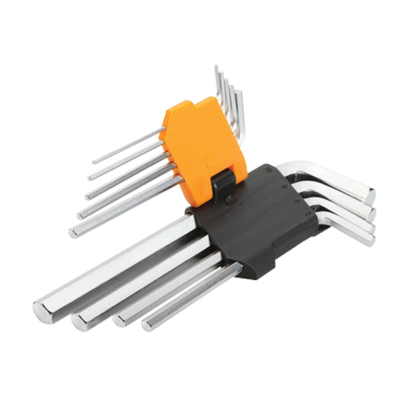 Набор шестигранных ключей Tolsen, 9шт, длинные, 1.5-10мм, CrV