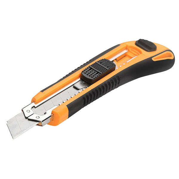 Нож Tolsen Эрго с сегментированным лезвием 18мм, корпус из ABS-пластика и термопластиковой резиной, 170мм.