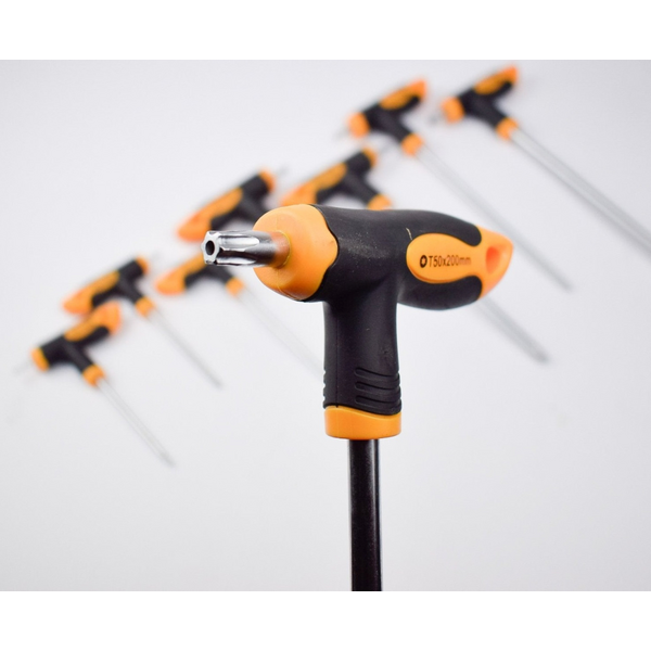 Набір викруток Tolsen 8шт, Т-подібні, Тorx 10-50, сталь CrV (20061)