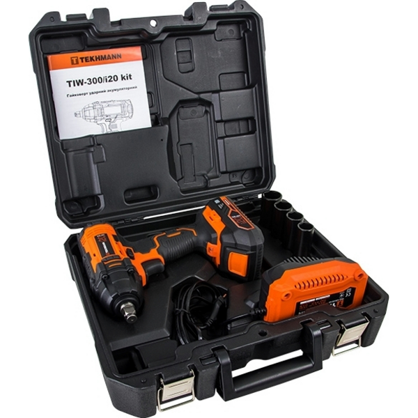 Гайковерт ударний акумуляторний Tekhmann TIW-300/i20 kit 20В (848398)