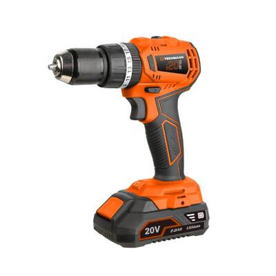 Шуруповерт-дриль акумуляторний Tekhmann TCD-45/i20 BS KITBOX 20В 1x2.0А год (873397)