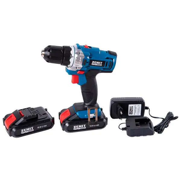 Акумуляторний шурупокрут Зенит ЗША-18/2 Li Профі (850855)