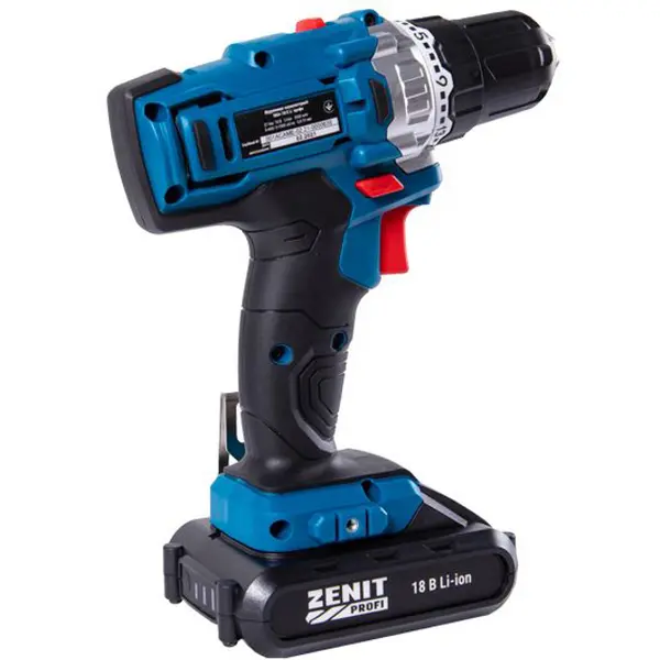 Акумуляторний шурупокрут Зенит ЗША-18/2 Li Профі (850855)