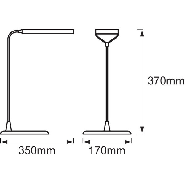Лампа настільна з акумулятором LEDVANCE Panan Disс 5Вт 3000K 2200мАг USB-A сірий
