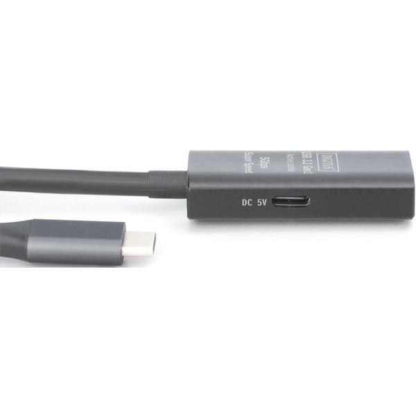 Подовжувач USB 3.2 Gen1 Digitus Active Cable 5G, C/M-A/F, 5m, чорний (DA-73110)