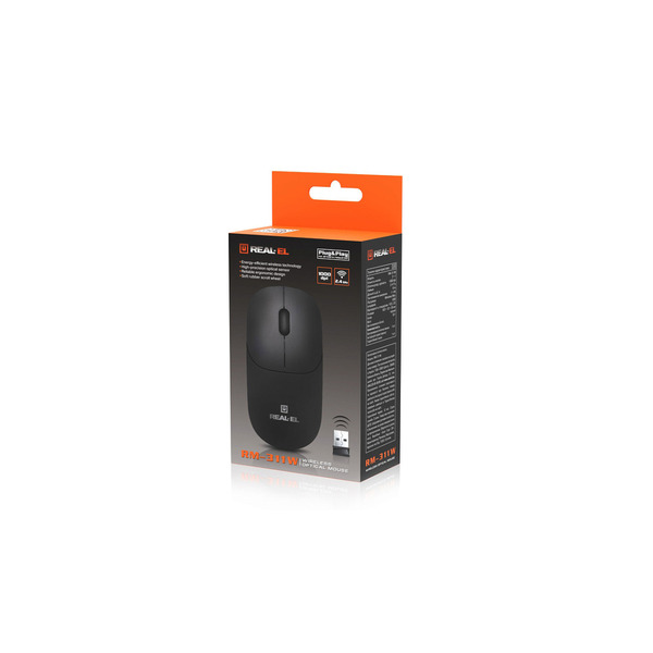 Миша REAL-EL RM-311 W Black