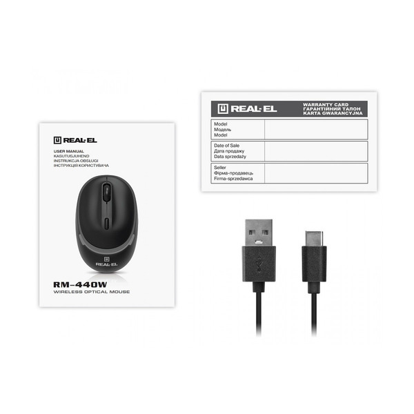 Миша REAL-EL RM-440W Black