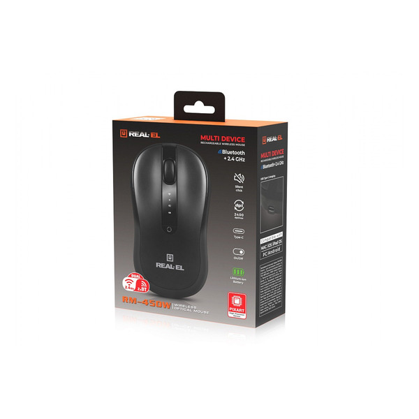 Миша REAL-EL RM-450W Black