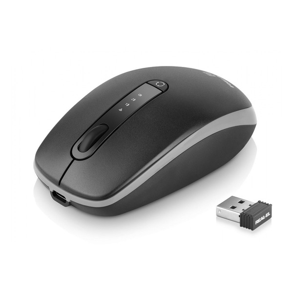 Мышь беспроводная REAL-EL RM-455W Black