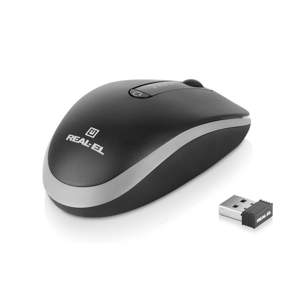 Мышь беспроводная REAL-EL RM-455W Black