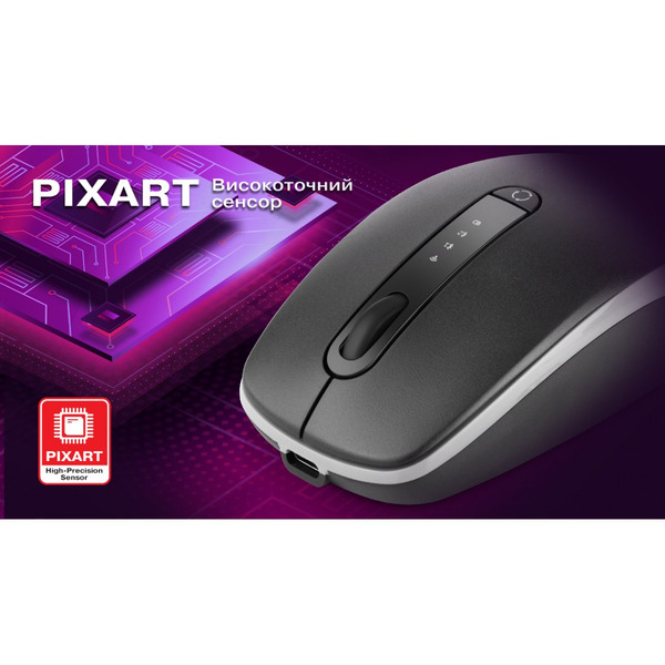 Мышь беспроводная REAL-EL RM-455W Black