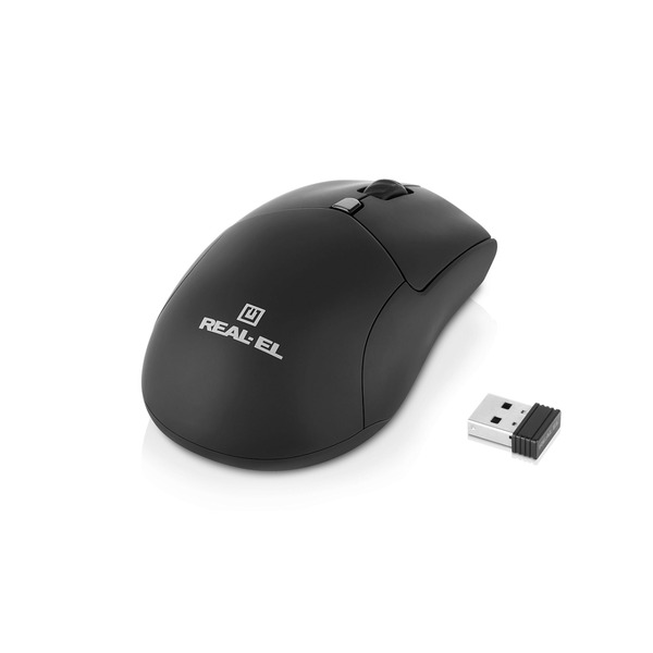 Мышь беспроводная REAL-EL RM-460W Black