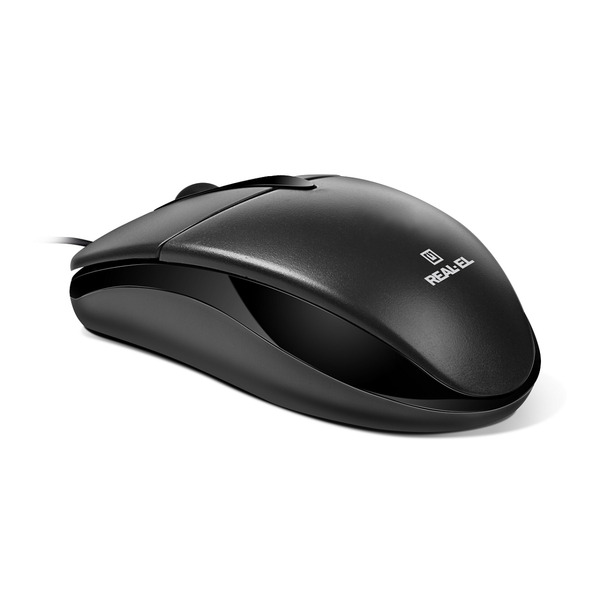 Мышь REAL-EL RM-214 Black (EL123200039)
