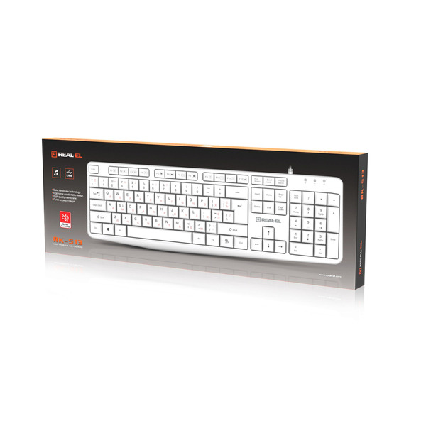Клавиатура REAL-EL RK-513 White