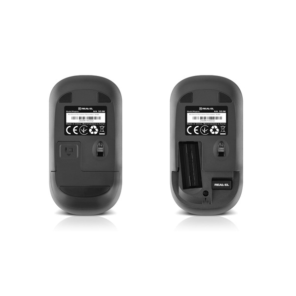 Комплект (клавиатура, мышь) беспроводной REAL-EL Kit 551W Black