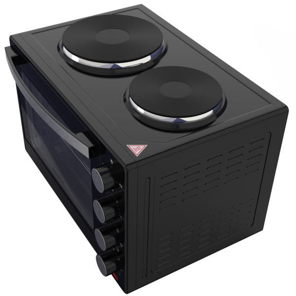 Електрична піч BROCK TO 3002 B 1600Вт/ 30л /електроплита/ механічне керування/чорна