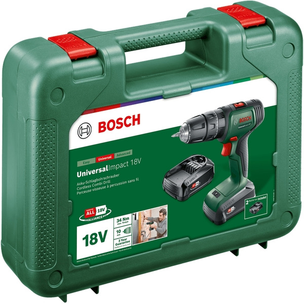 Шуруповерт-дриль ударний акумуляторний Bosch UniversalImpact 18V 2х1.5А год (0.603.9D4.102)