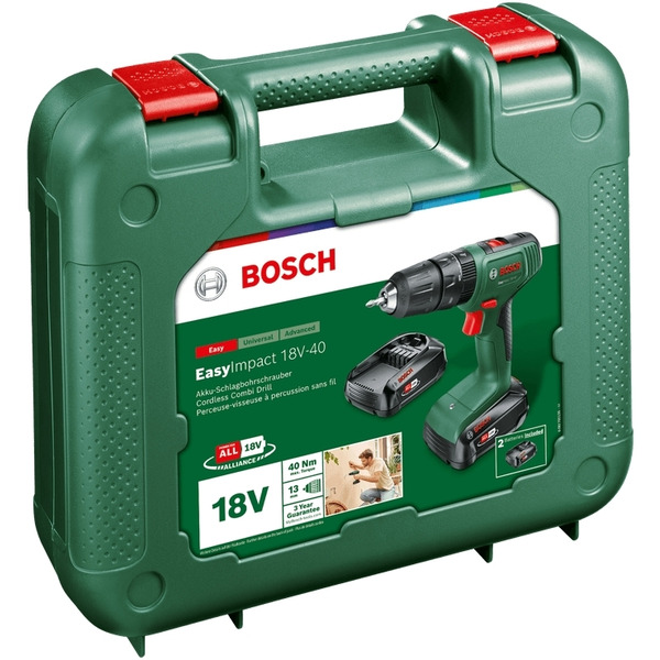 Аккумуляторный ударный шуруповерт Bosch EasyImpact 18V-40 18В 2х1.5А (0.603.9D8.102)