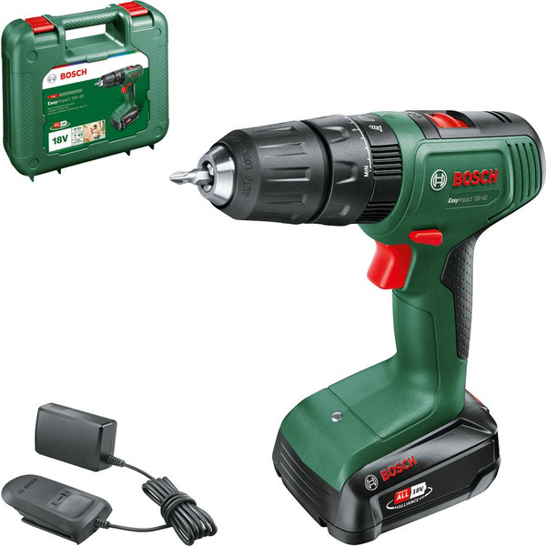 Шуруповерт-дриль ударний акумуляторний Bosch EasyImpact 18V-40 18В 1х2А год (0.603.9D8.107)