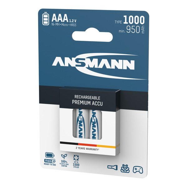 Акумулятори Ansmann AAA/HR03 NI-MH 1000 mAh BL 4 шт