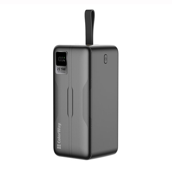 Зовнішній акумулятор (Power Bank) ColorWay Digital Display 50000mAh Black (CW-PB500LPC5BK-PDD)