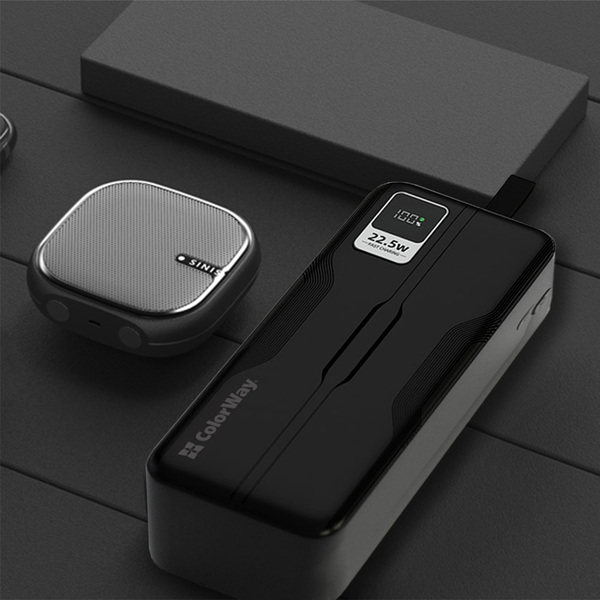 Зовнішній акумулятор (Power Bank) ColorWay Digital Display 50000mAh Black (CW-PB500LPC5BK-PDD)