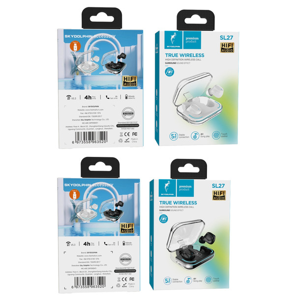 Навушники SkyDolphin TWS SL27 Black (SDBTE-000192)