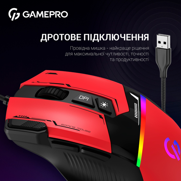 Мышь GamePro GM300R Red