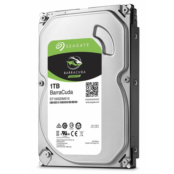 Накопитель HDD SATA 1.0TB Seagate BarraCuda 7200rpm 64MB (ST1000DM010)