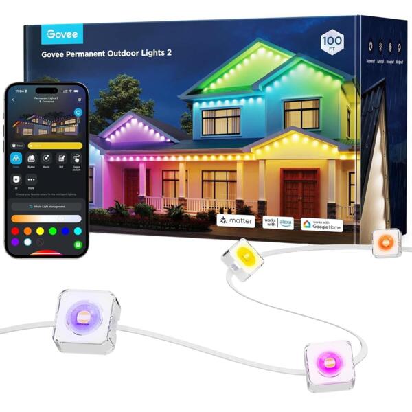 Стрічка світлодіодна розумна Govee H705 Permanent Outdoor Lights 2, 30м, IP65, білий (H705E311)