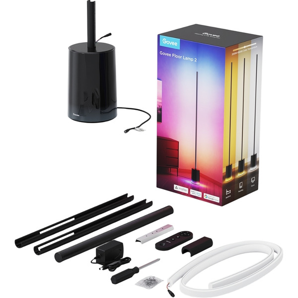 Торшер розумний Govee H607C Floor Lamp 2, 1725Lm, RGBICWW, WI-FI/Bluetooth, чорний (H607C311)