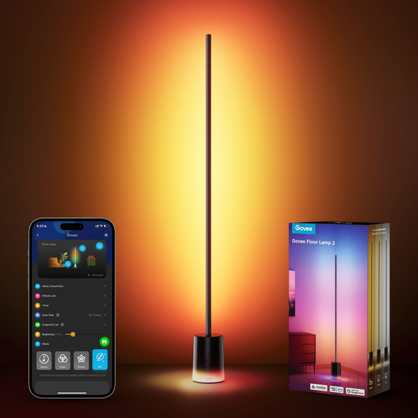 Торшер розумний Govee H607C Floor Lamp 2, 1725Lm, RGBICWW, WI-FI/Bluetooth, чорний (H607C311)