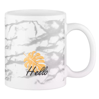 Чашка Ardesto Hello, 330мл, кераміка, біло-сірий