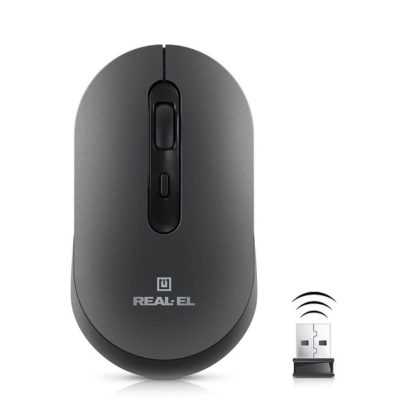 Миша REAL-EL RM-470W Dark Gray