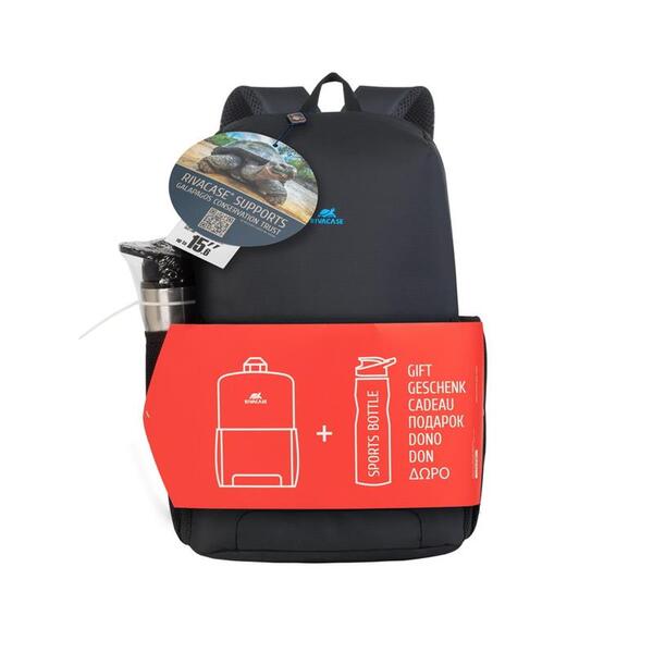 Рюкзак Rivacase 7761 15.6" Khaki + спортивная бутылка 750 ml